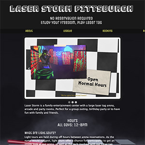 Website remake for Laser Storm